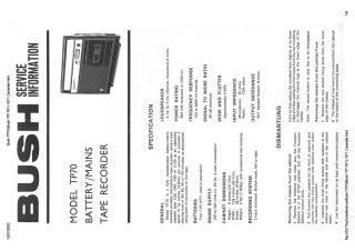 Bush-TP70(BushManual-TP1781)-1971.Cassette preview