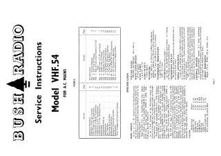 Bush-VHF54(BushManual-TP1054)-1956.Radio preview