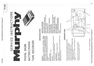 Murphy-BA200(BushManual-TP1839)-1973.Cassette preview